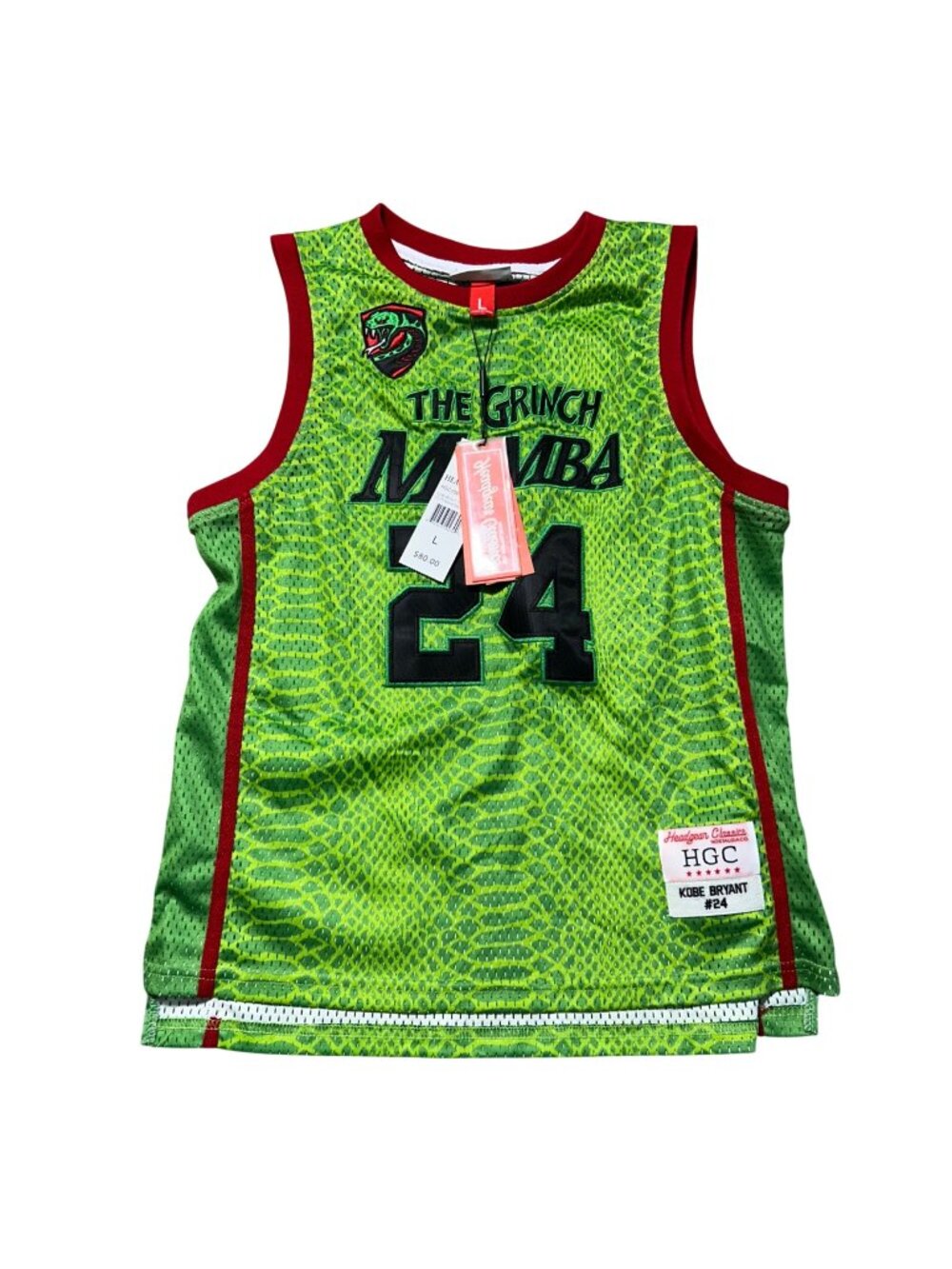 Headgear Classics kids Sz L The Grinch Mamba Kobe Bryant Basketball Jersey